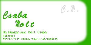 csaba molt business card